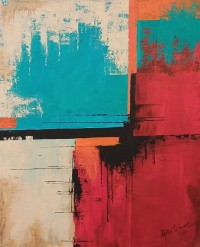 Aisha Mahmood, 18 x 24 Inch, Acrylic on Canvas, Abstract Painting, AC-AIMD-093 Aisha Mahmood, 18 x 24 Inch, Acrylic on Canvas, Abstract Painting, AC-AIMD-093